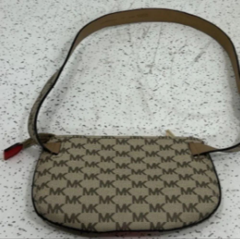 > Michael Kors Tan and Red Fanny Pack/Belt Bag